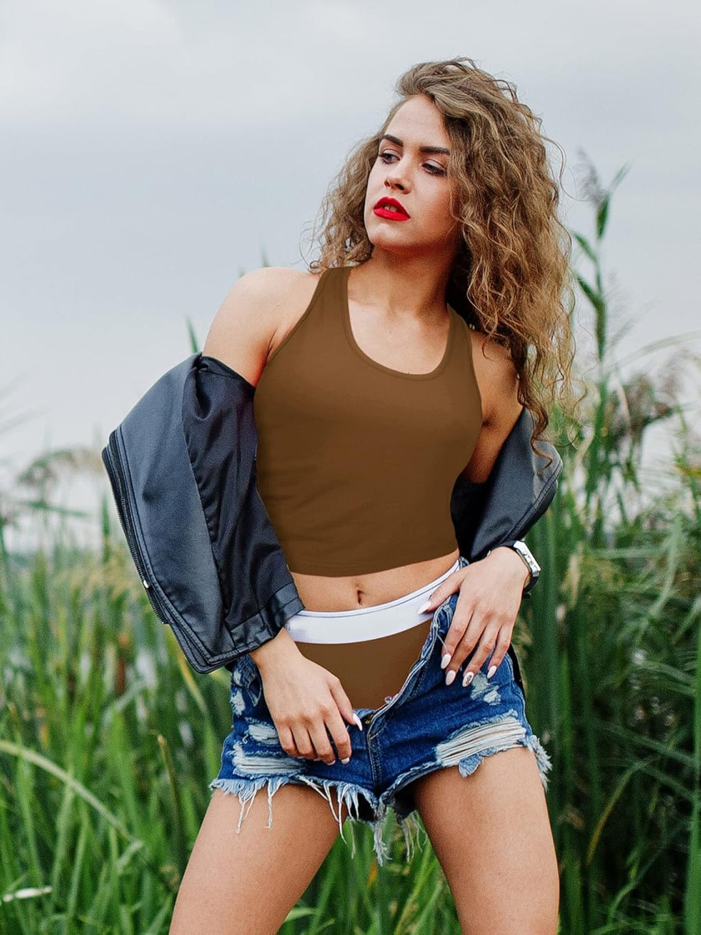 Essential 6-Pack Sleeveless Racerback Sports Crop Tops for Women & Girls – Your Go-To for Everyday Style and Comfort!